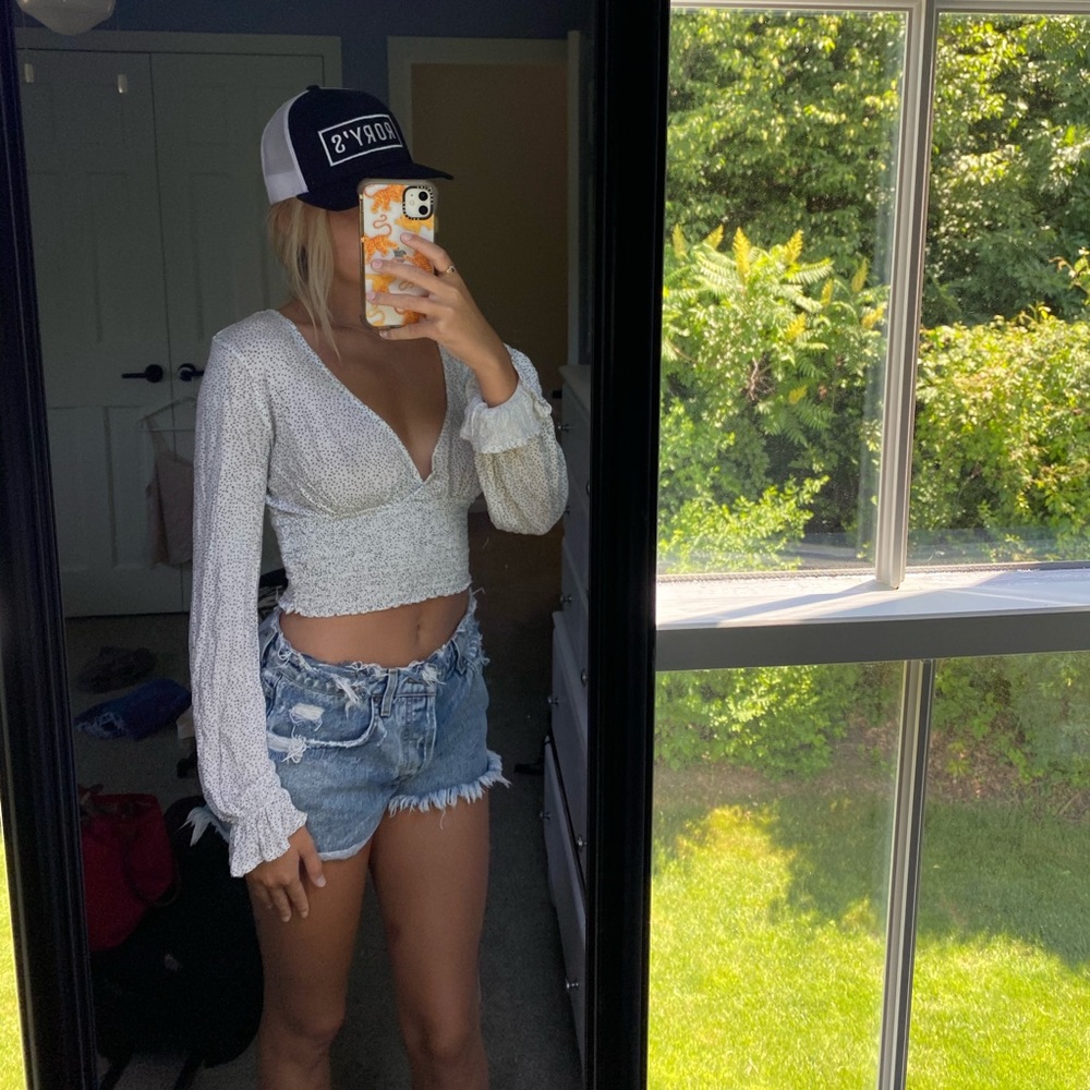Urban Outfitters Long Sleeve Crop Top
